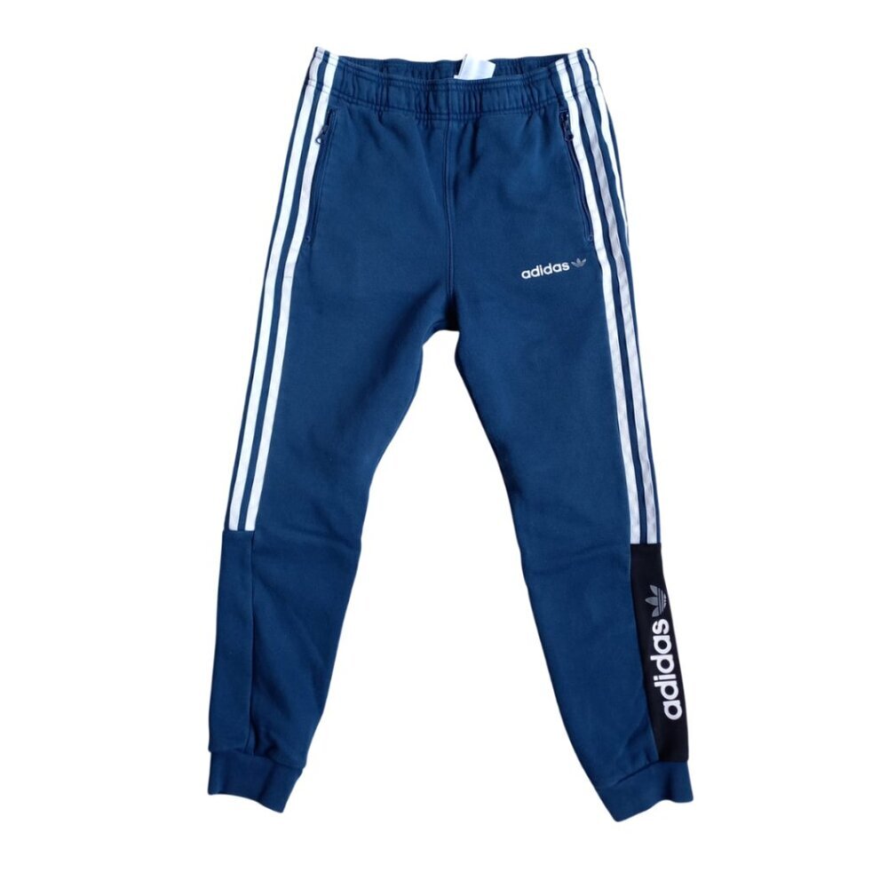 Adidas Blue Track Pants Youth 11/12 – 3-Stripe Joggers Athletic Sweatpants